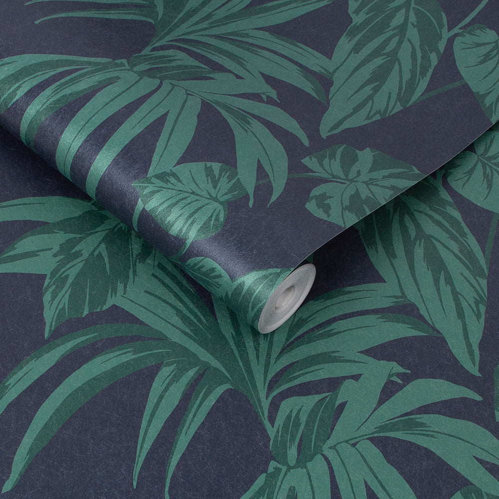 Purchase Graham & Brown Wallpaper Palma Midnight Removable Wallpaper_3