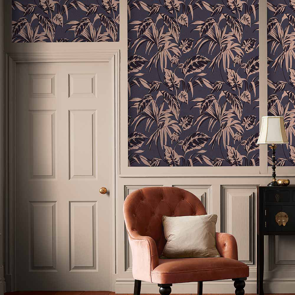 Buy Graham & Brown Wallpaper Palma Soft Gold and Notte Removable Wallpaper_2