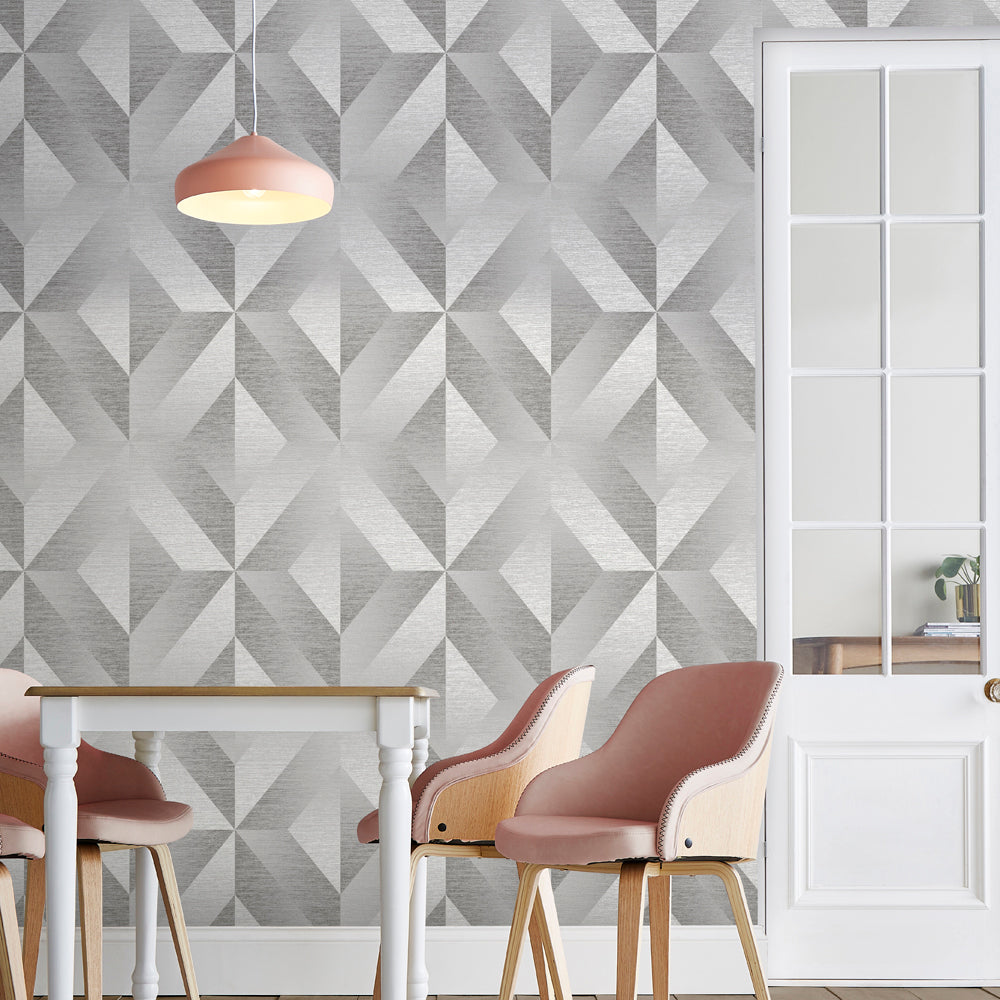 Buy Graham & Brown Wallpaper Atelier Geo Slate Removable Wallpaper_2