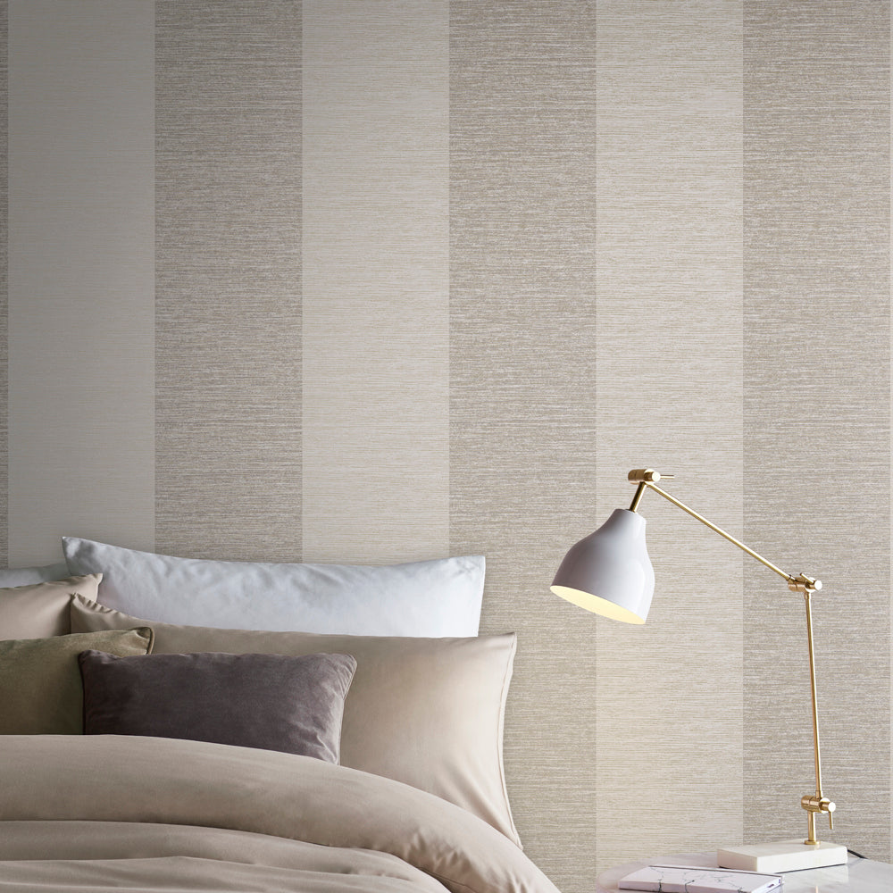 Acquire Graham & Brown Wallpaper Atelier Stripe Stone Removable Wallpaper_2