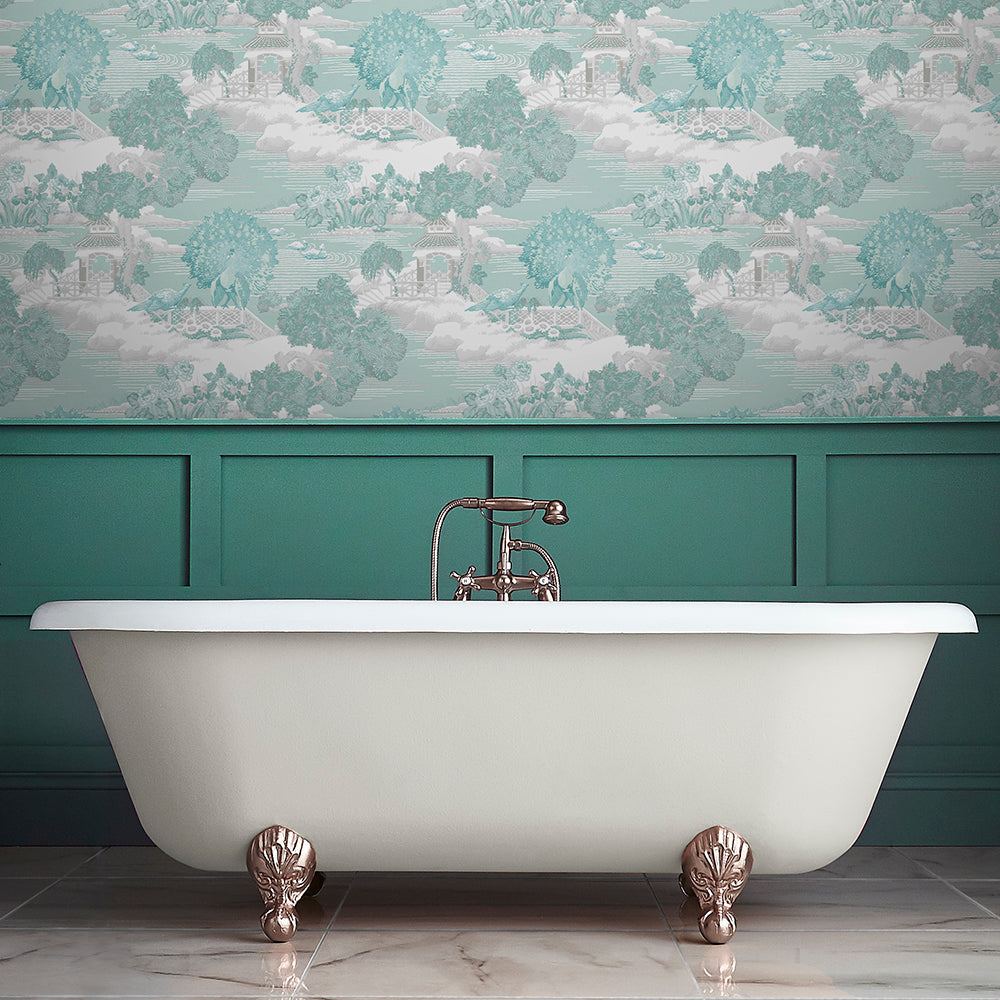 Looking for Graham & Brown Wallpaper Edo Toile Mint Removable Wallpaper_2