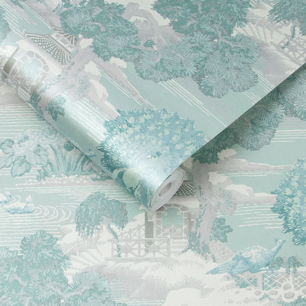 Looking for Graham & Brown Wallpaper Edo Toile Mint Removable Wallpaper_3