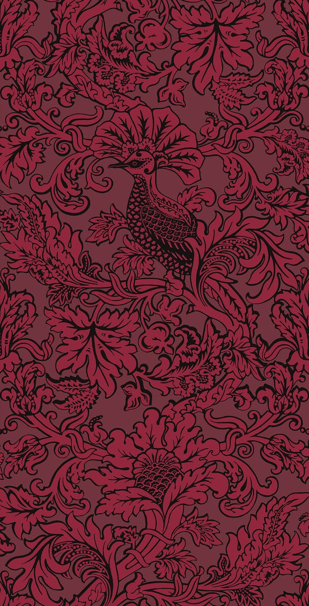 Acquire 108/1004 Cs Balabina Velvet Red By Cole and Son Wallpaper