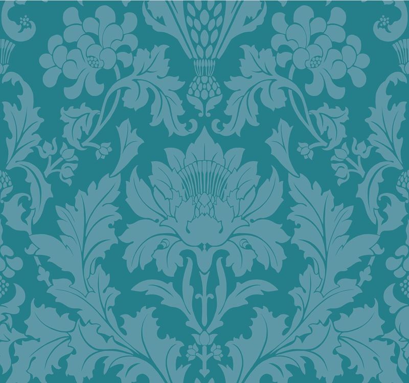 View 108/7033 Cs Fonteyn Teal By Cole and Son Wallpaper