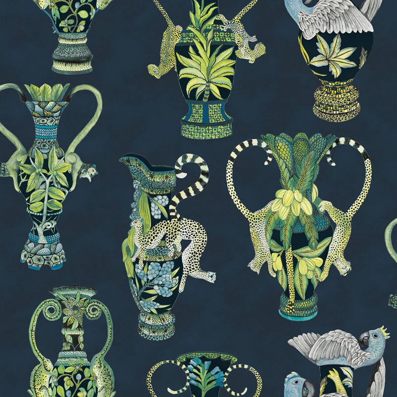 Select 109/12058 Cs Khulu Vases Midnight By Cole and Son Wallpaper