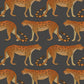 Search 109/2008 Cs Leopard Walk Charcoal And Orange By Cole and Son Wallpaper
