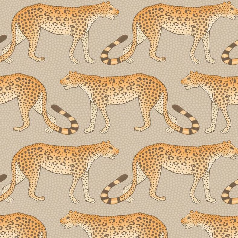 Buy 109/2010 Cs Leopard Walk Stone And Orange By Cole and Son Wallpaper