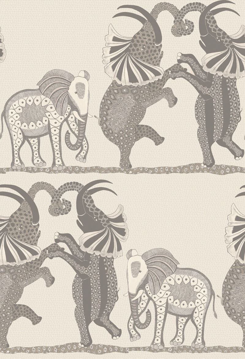 Search 109/8037 Cs Safari Dance Pale Stone And Grey By Cole and Son Wallpaper