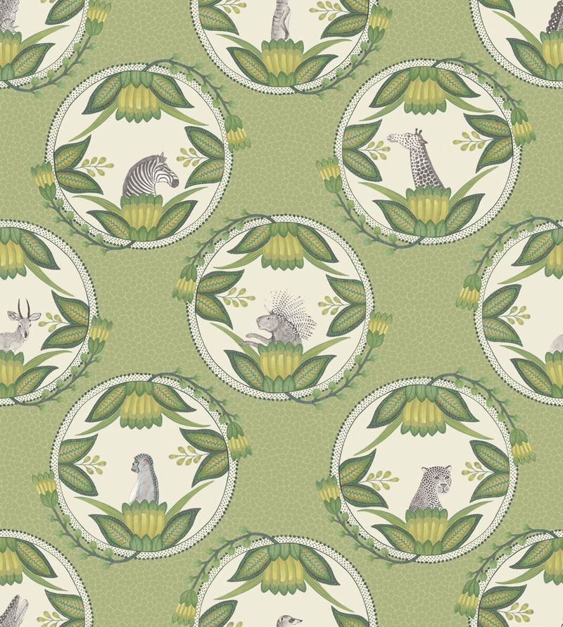 Order 109/9042 Cs Ardmore Cameos Green By Cole and Son Wallpaper