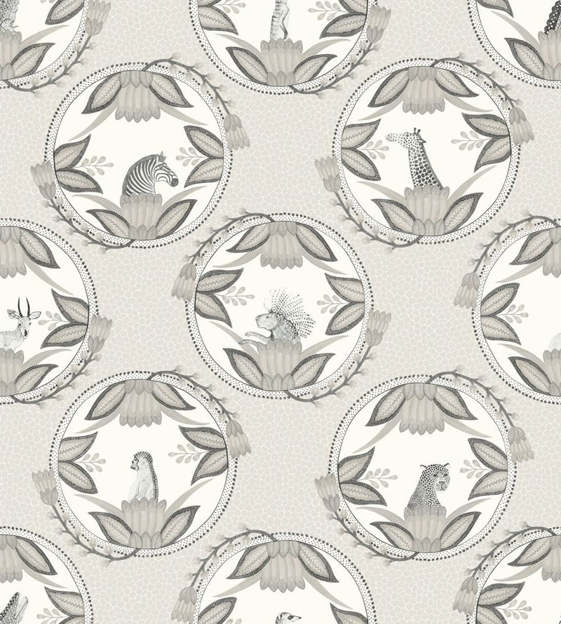 Acquire 109/9044 Cs Ardmore Cameos Grey By Cole and Son Wallpaper