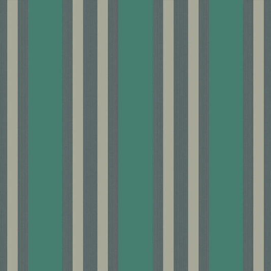 Shop 110/1002 Cs Polo Stripe Teal Gilver By Cole and Son Wallpaper