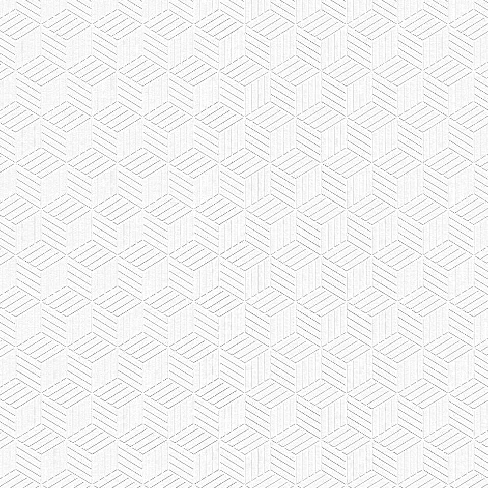 11009-10 | Cube Stripe Paintable Wallpaper, Whites - Erismann Wallpaper