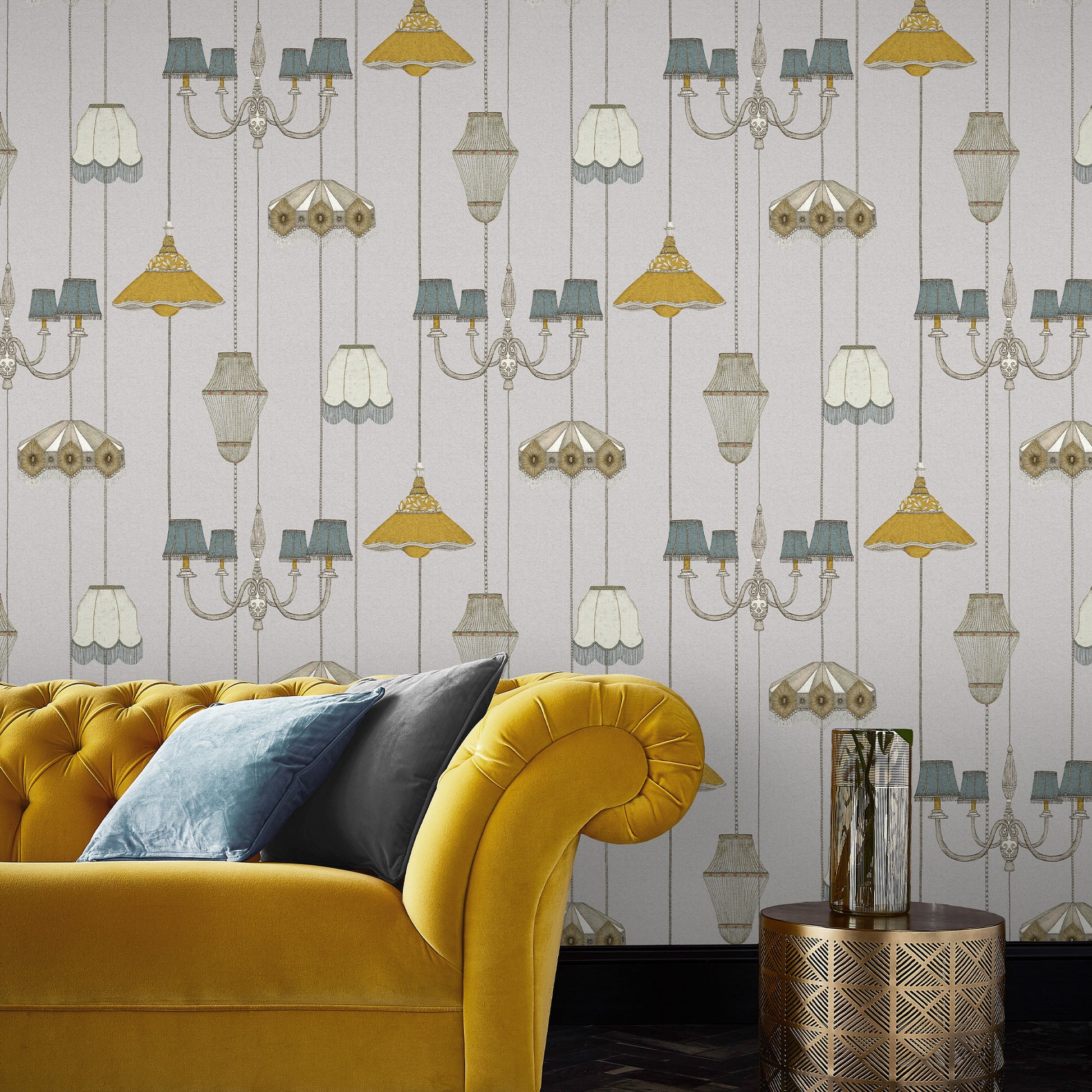 Shop Graham & Brown Wallpaper Drawing Room Grey Removable Wallpaper_2