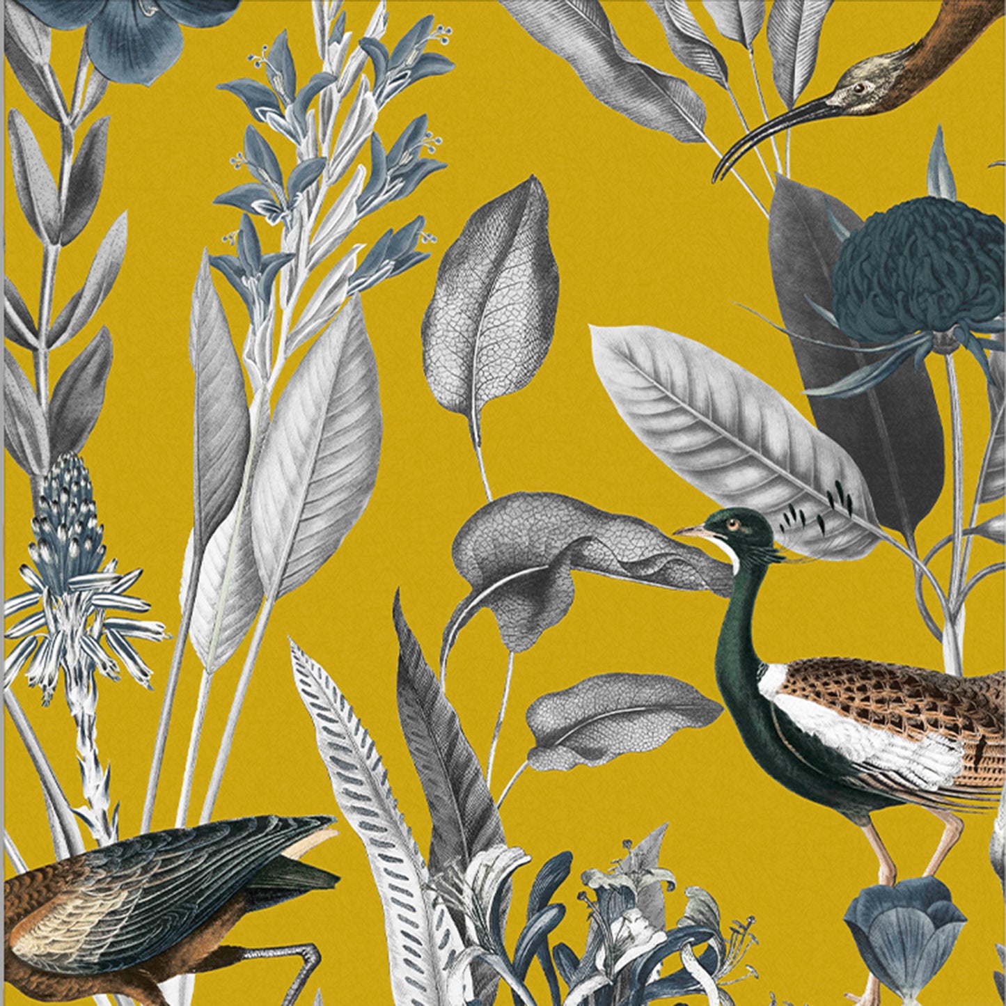 View Graham & Brown Wallpaper Glasshouse Mustard Removable Wallpaper