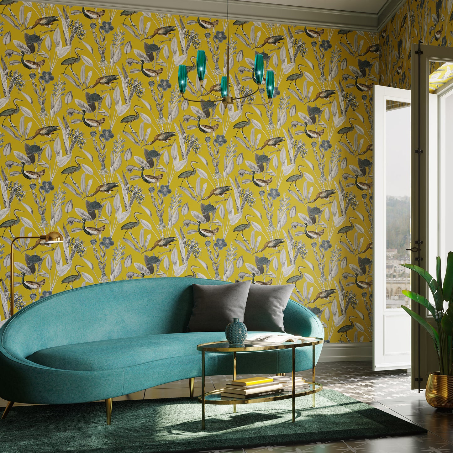 View Graham & Brown Wallpaper Glasshouse Mustard Removable Wallpaper_2