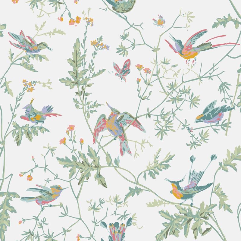 Order 112/4016 Cs Hummingbirds Pastel By Cole and Son Wallpaper