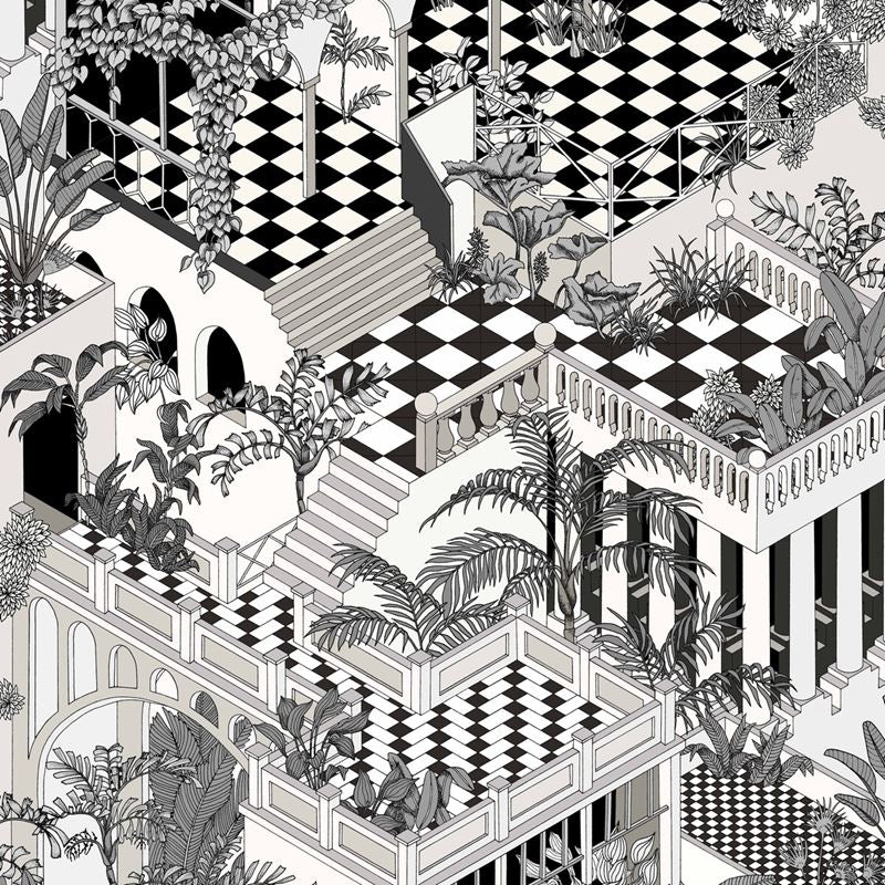 View 112/6024 Cs Miami Black White By Cole and Son Wallpaper