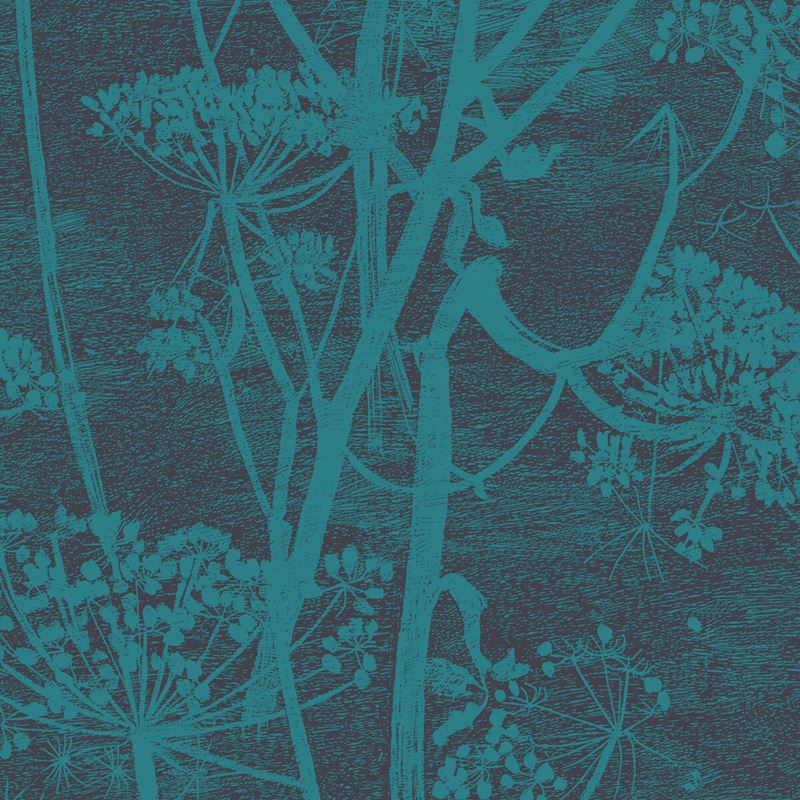 Search 112/8030 Cs Cow Parsley Teal By Cole and Son Wallpaper
