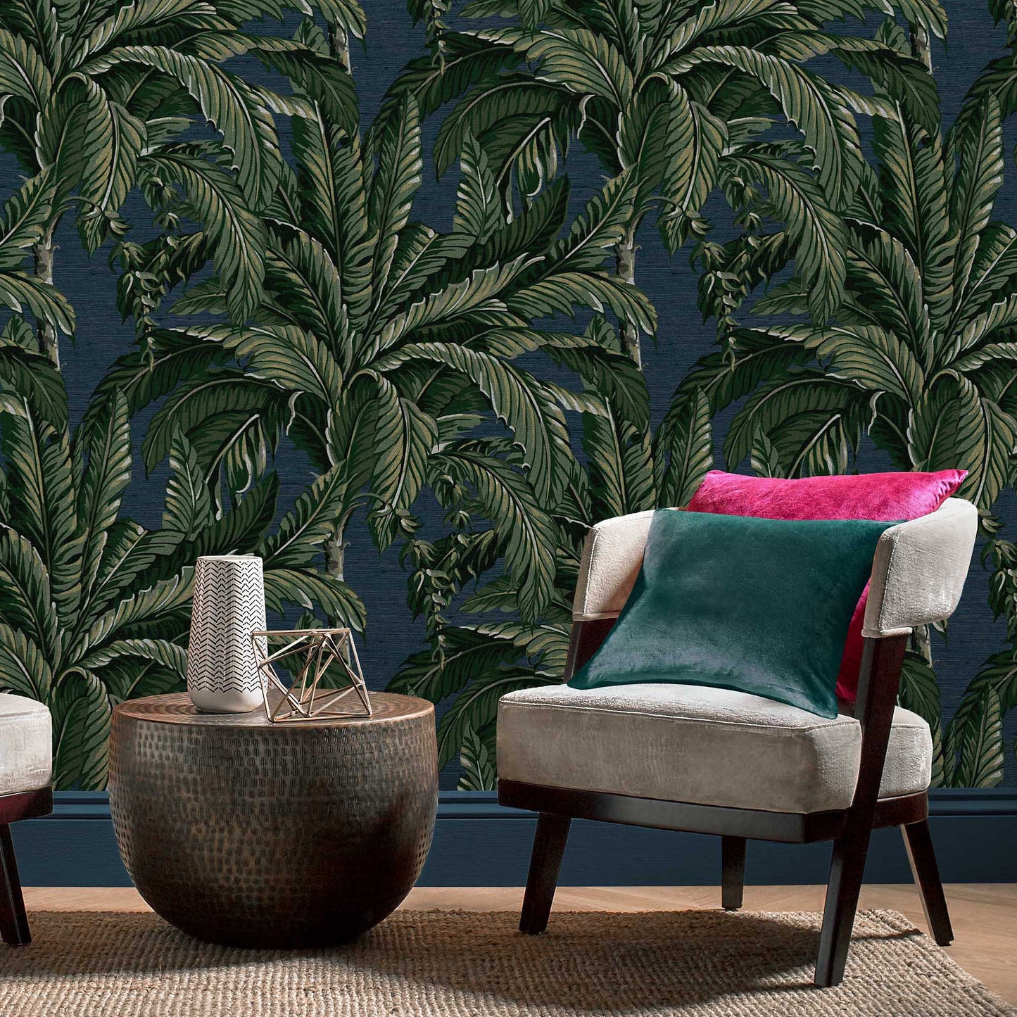 Order Graham & Brown Wallpaper Daintree Palm Midnight Removable Wallpaper_2