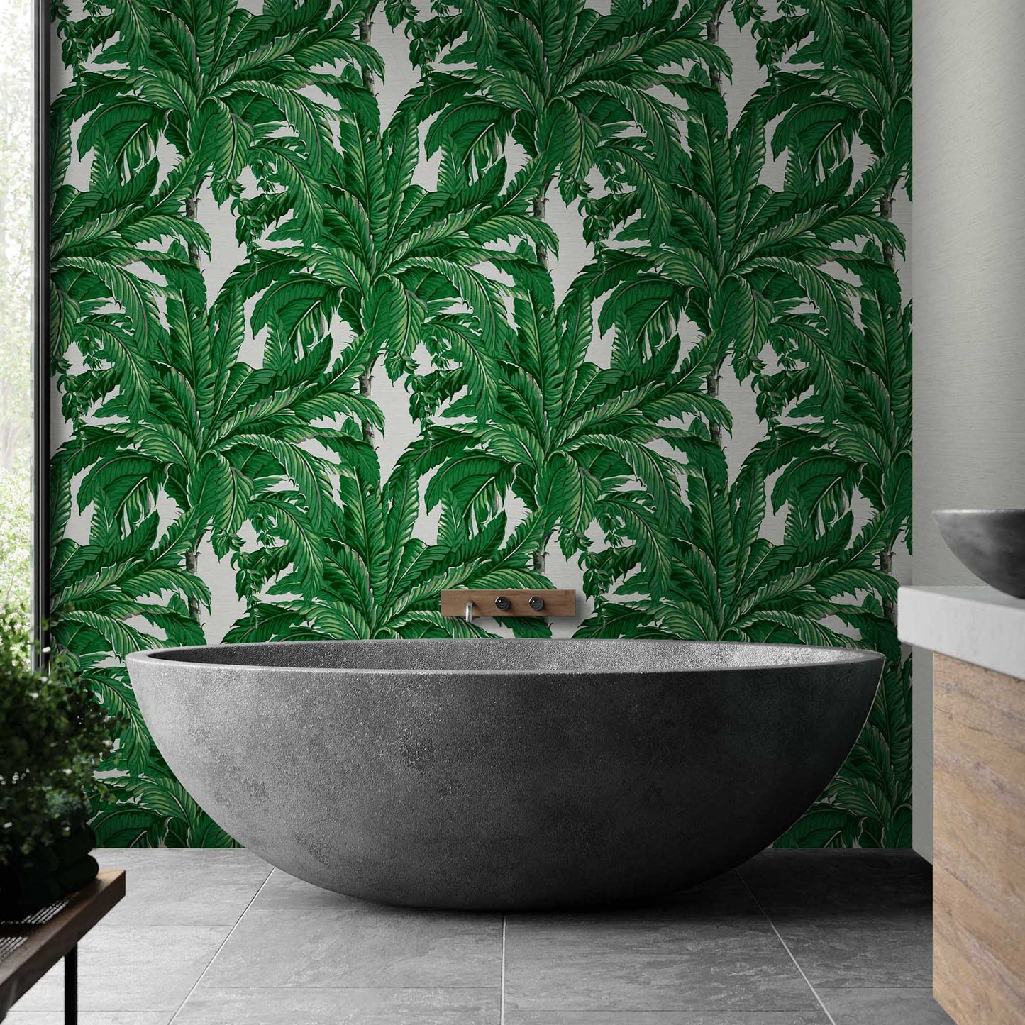 Find Graham & Brown Wallpaper Daintree Palm Pearl Removable Wallpaper_2