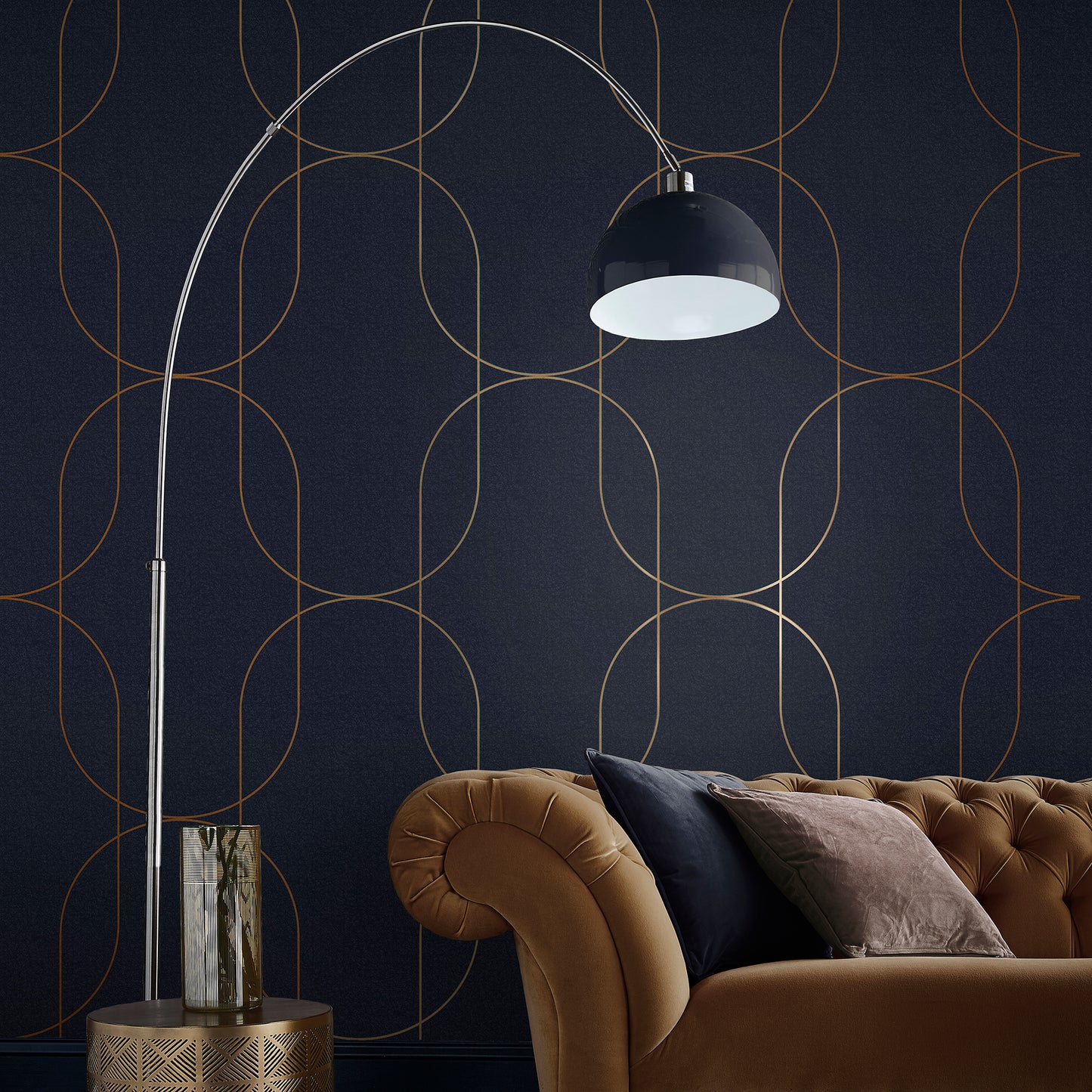 Order Graham & Brown Wallpaper Palais Navy and Copper Removable Wallpaper_2