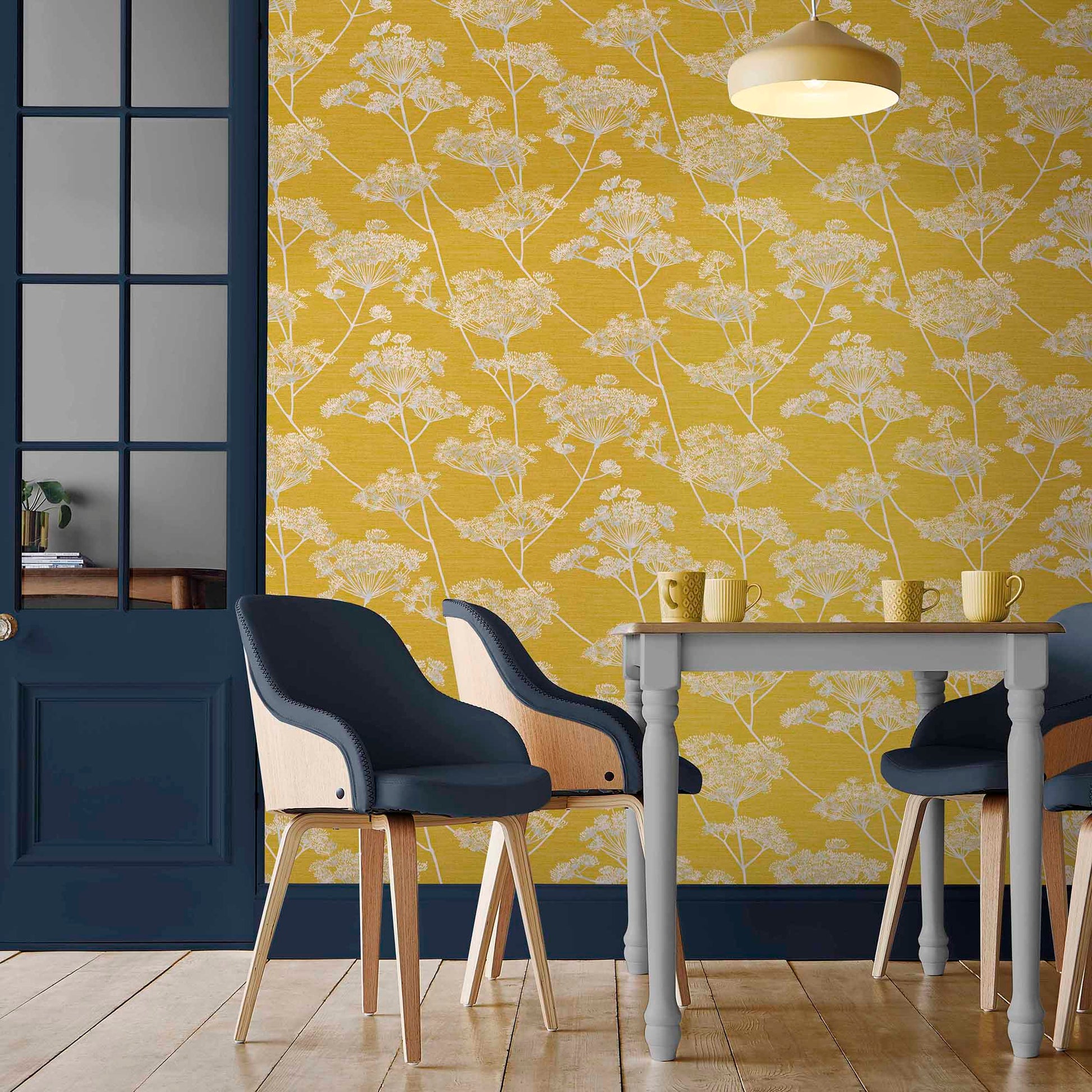 Acquire Graham & Brown Wallpaper Hortus Mustard Removable Wallpaper_2