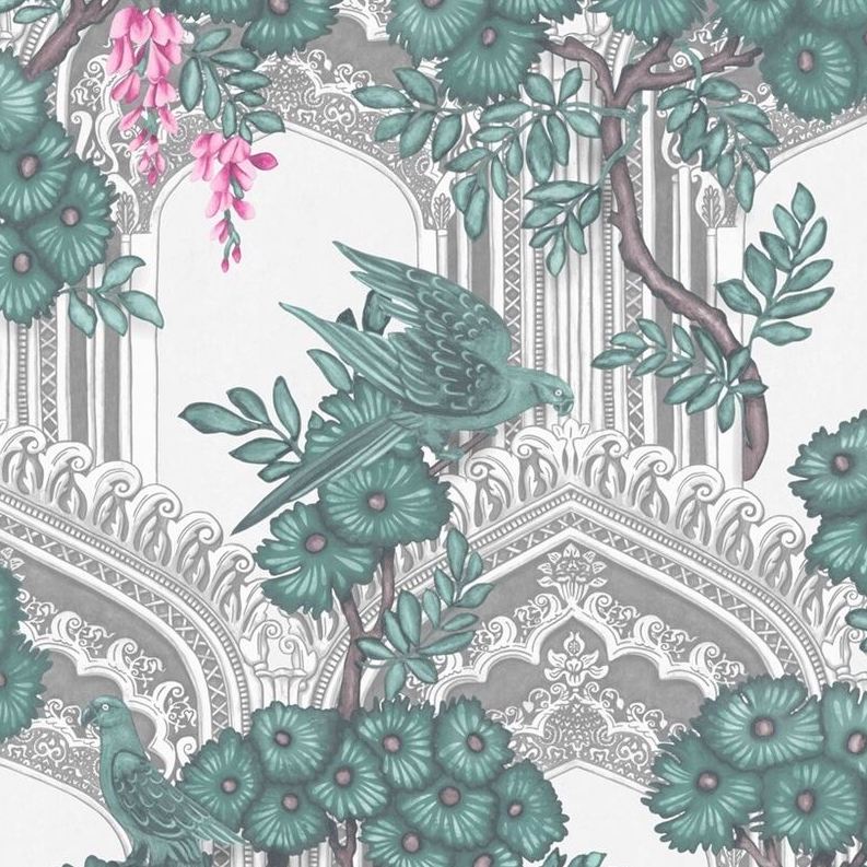 Acquire 113/13039 Cs Babylon Teal And Pink By Cole and Son Wallpaper