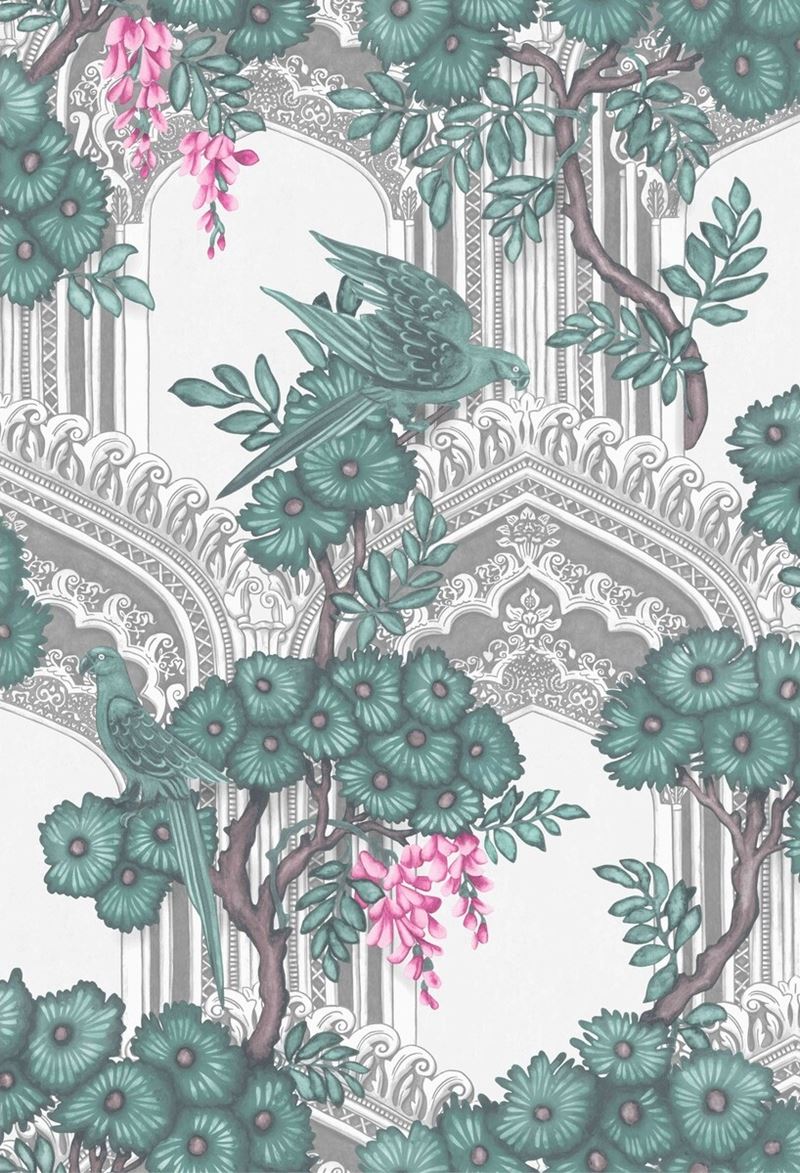 Search 113/13039 Cs Babylon Teal And Pink By Cole and Son Wallpaper