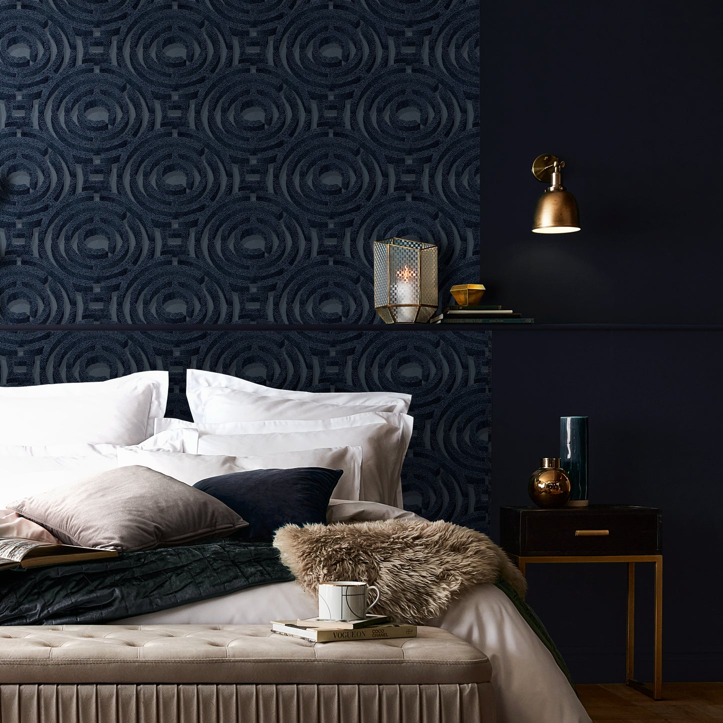 Shop Graham & Brown Wallpaper Alcazar Noche Removable Wallpaper_2