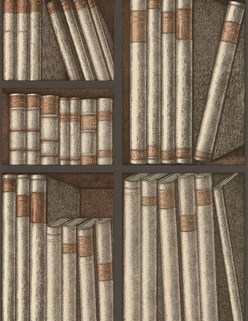 Acquire 114/15030 Cs Ex Libris Oat Charcoal By Cole and Son Wallpaper