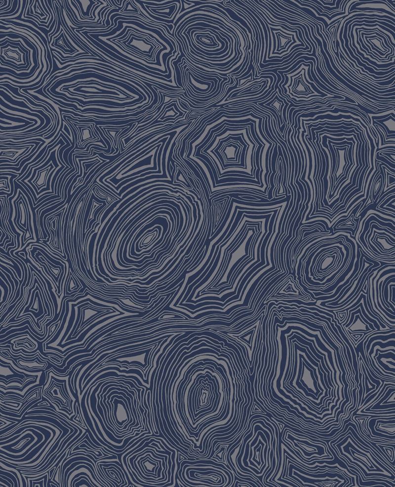 View 114/17034 Cs Malachite Midnight Silver By Cole and Son Wallpaper