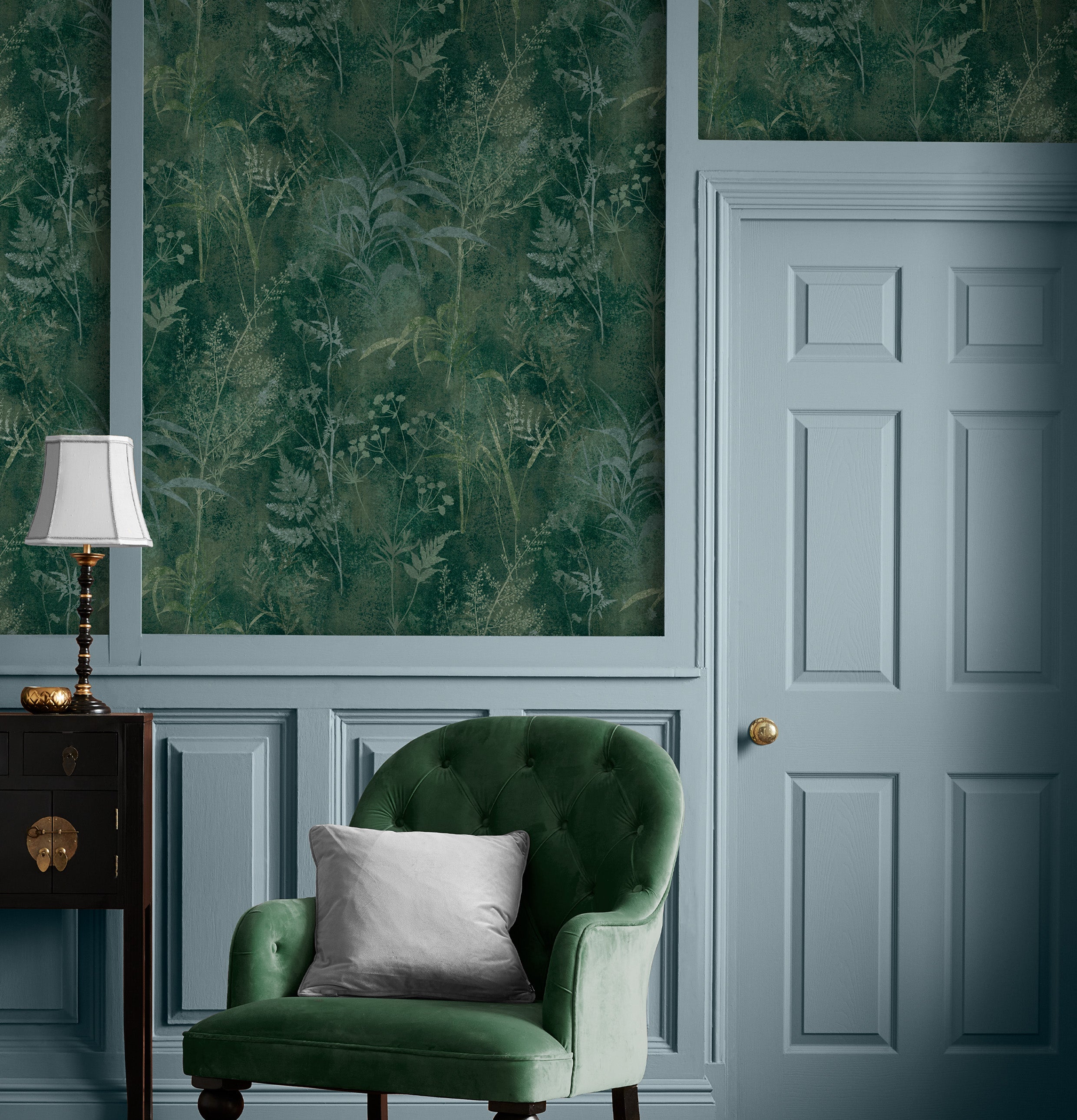 115042 - Graham & Brown, Restore Emerald Removable Wallpaper