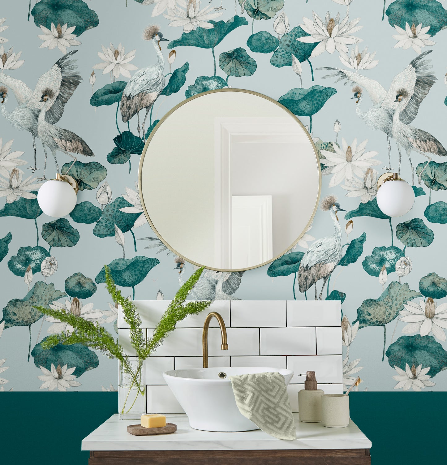 Acquire Graham & Brown Wallpaper Teien Sea Green Removable Wallpaper_2