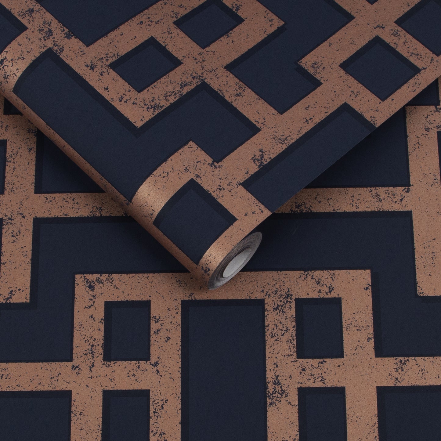 Purchase Graham & Brown Wallpaper Rendo Blue and Copper Removable Wallpaper_3