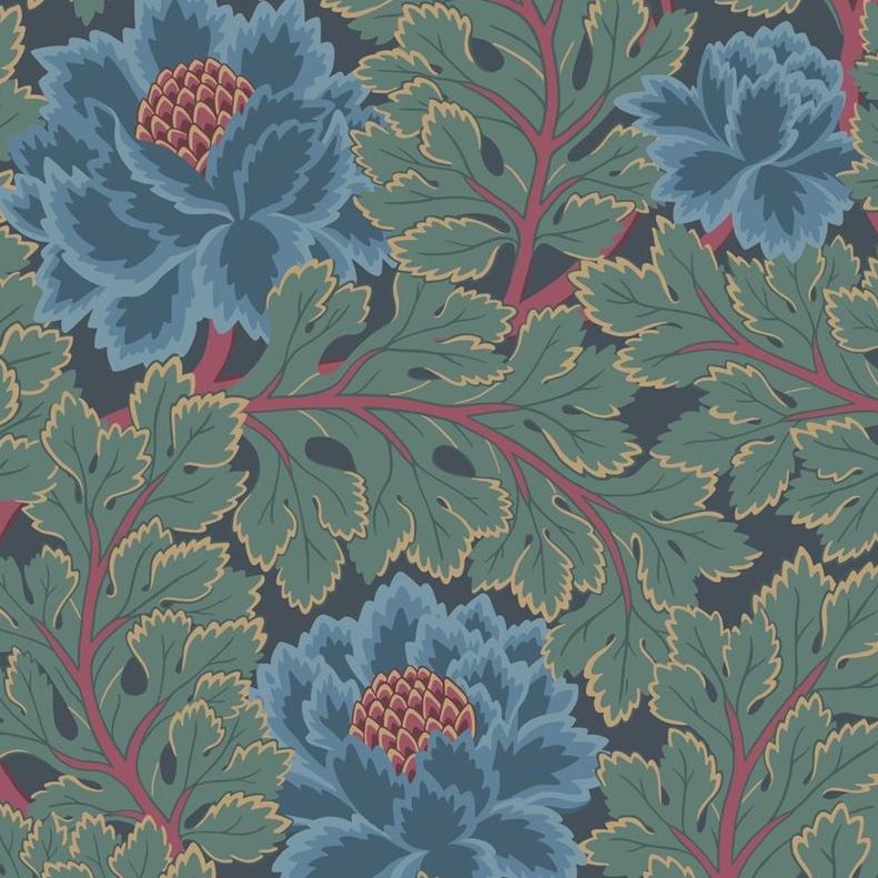 Find 116/1003 Cs Aurora Petrol Teal Ink By Cole and Son Wallpaper