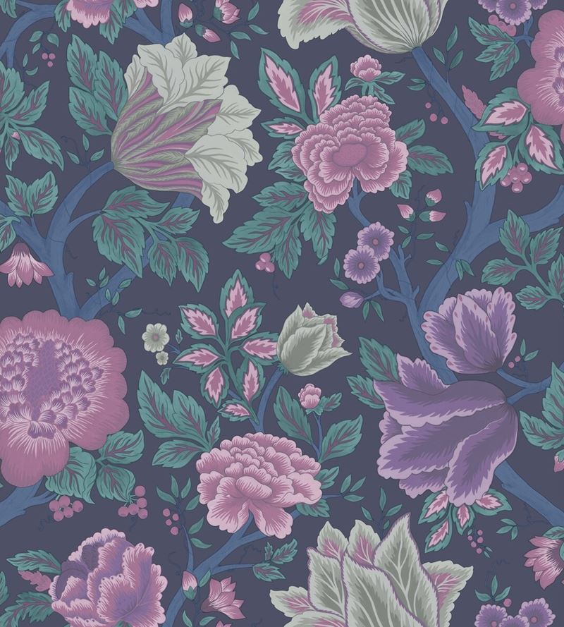 Acquire 116/4015 Cs Midsummer Bloom Mulb Teal By Cole and Son Wallpaper