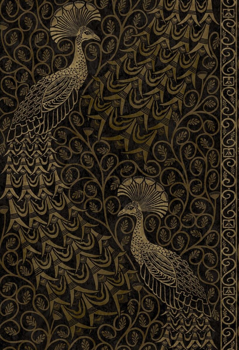 Buy 116/8032 Cs Pavo Parade M Gold Soot By Cole and Son Wallpaper