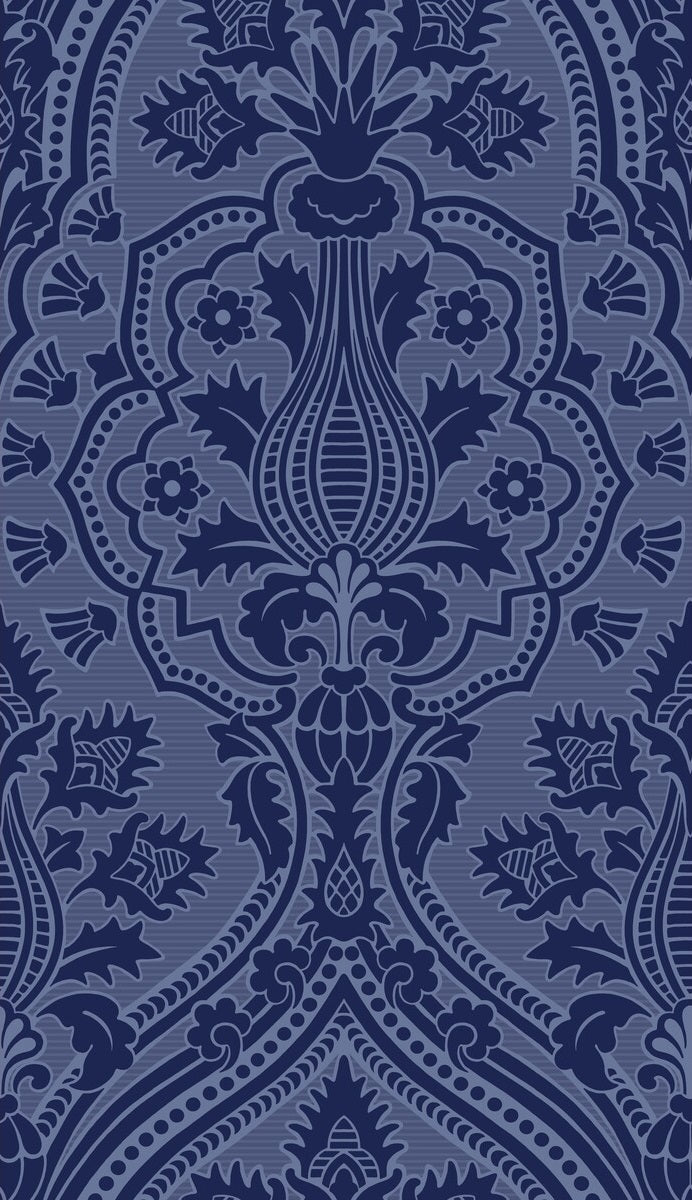 View 116/9033 Cs Pugin Palace Flock Hyacin By Cole and Son Wallpaper