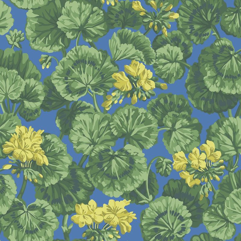 Shop 117/11032 Cs Geranium Lemon Forest Green Electric Blue By Cole and Son Wallpaper