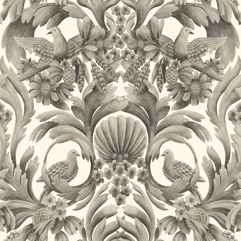 Find 118/9020 Cs Gibbons Carving Soot Ston By Cole and Son Wallpaper