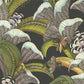 Acquire 119/1002 Cs Hoopoe Leaves Ol Grn Chart And Fuchsia On Blk By Cole and Son Wallpaper