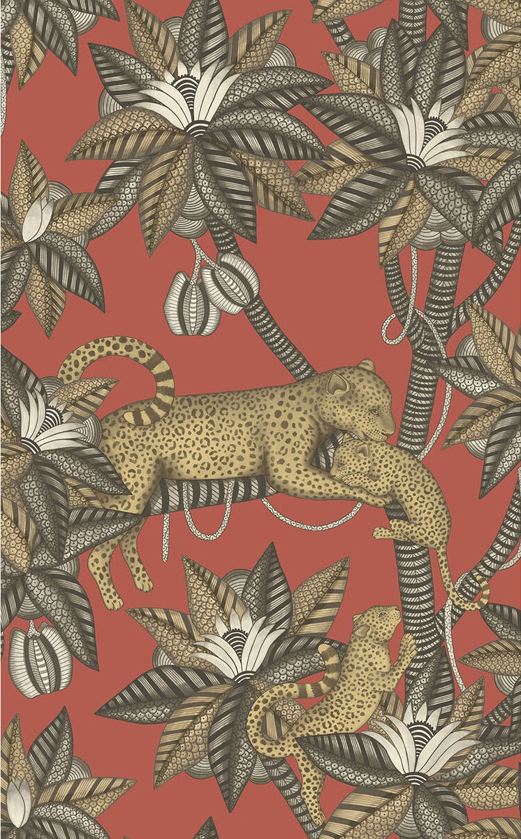 Shop 119/3014 Cs Satara Sootandmetgld Rouge By Cole and Son Wallpaper