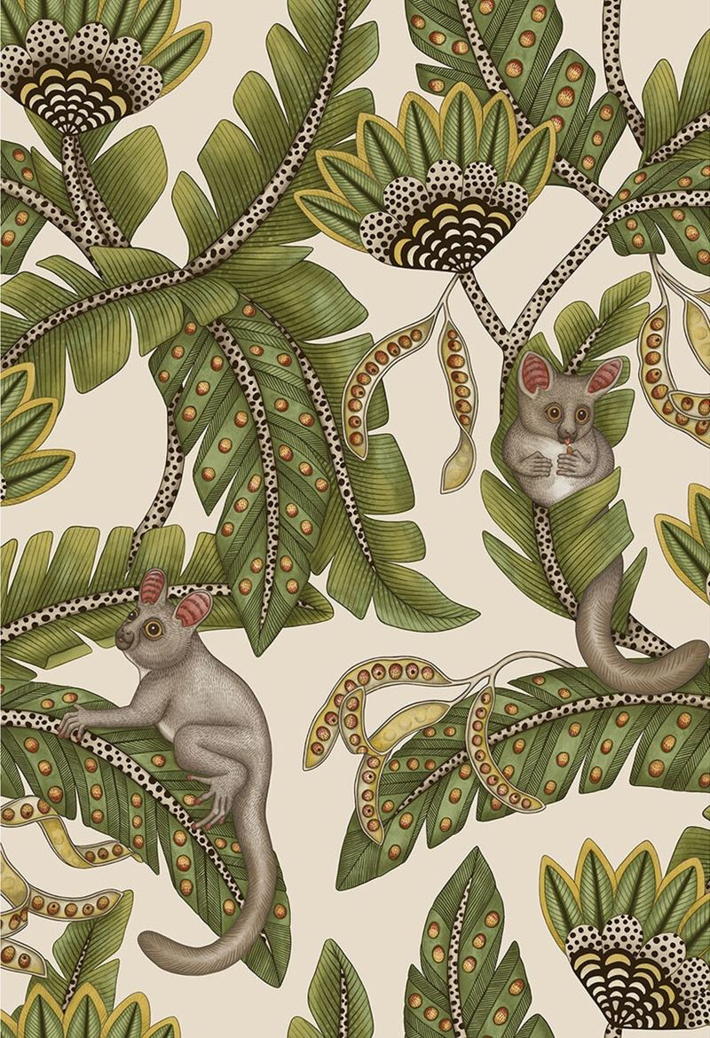 View 119/7032 Cs Bush Baby Sprgrnandmrgld Stn By Cole and Son Wallpaper