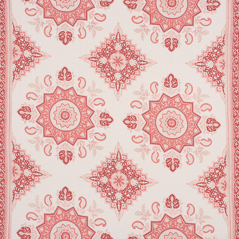 176483 | Montecito Medallion, Faded Red - Schumacher Fabric