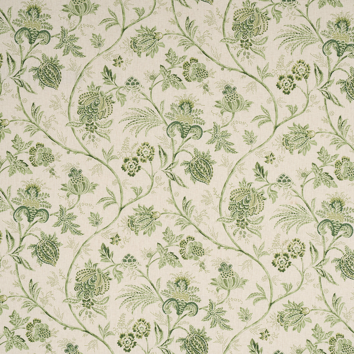 Purchase 176492 Chinoiserie Vine, Leaf Green by Schumacher Fabric