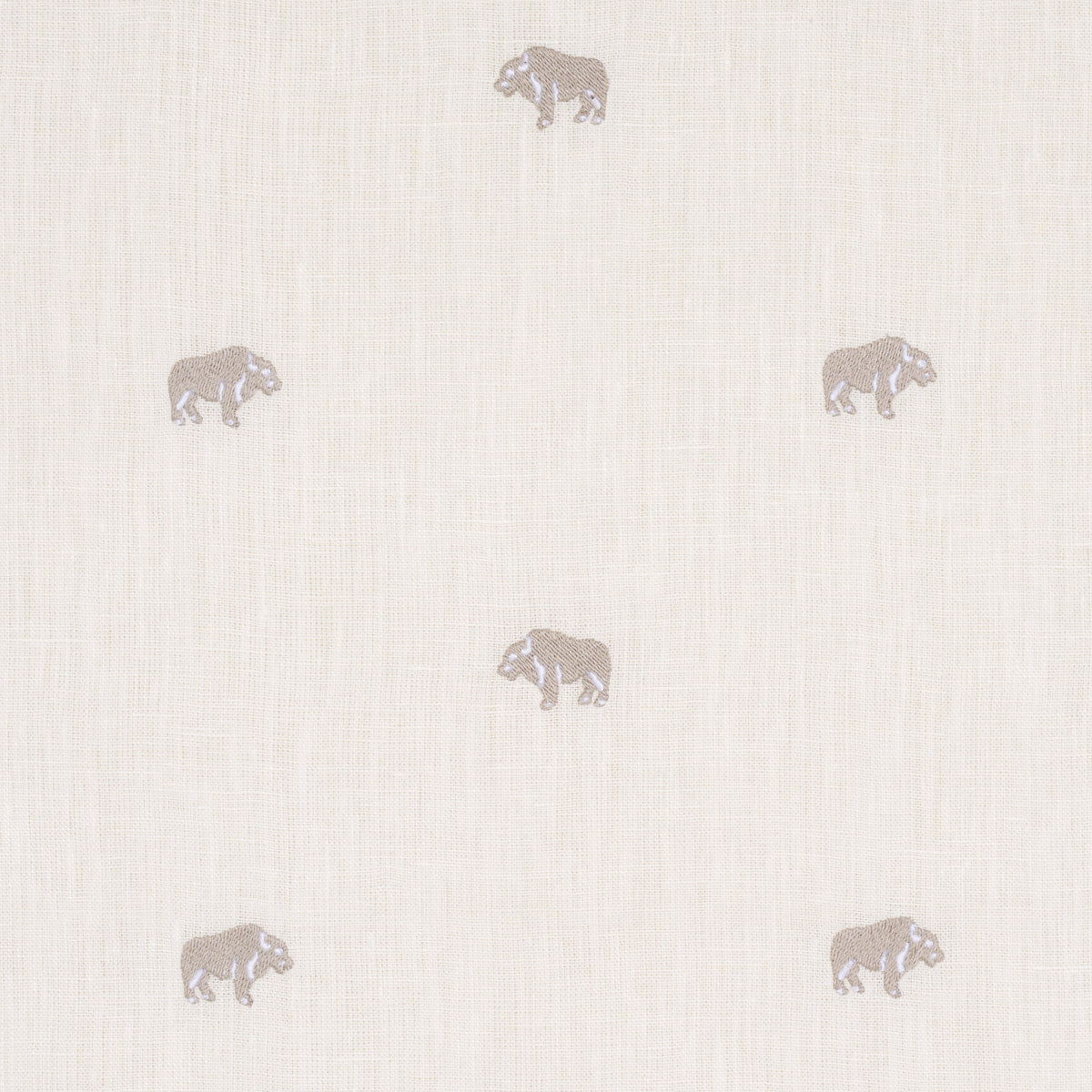 Purchase 180451 Buffalo Embroidered Linen, Ivory by Schumacher Fabric
