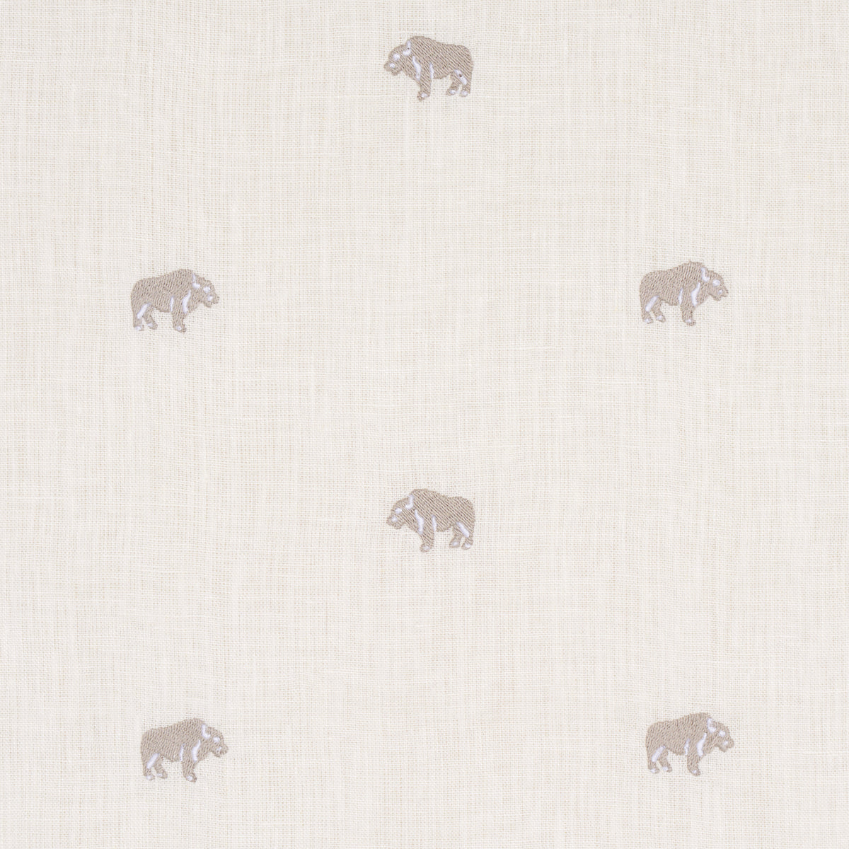 Purchase 180451 Buffalo Embroidered Linen, Ivory by Schumacher Fabric