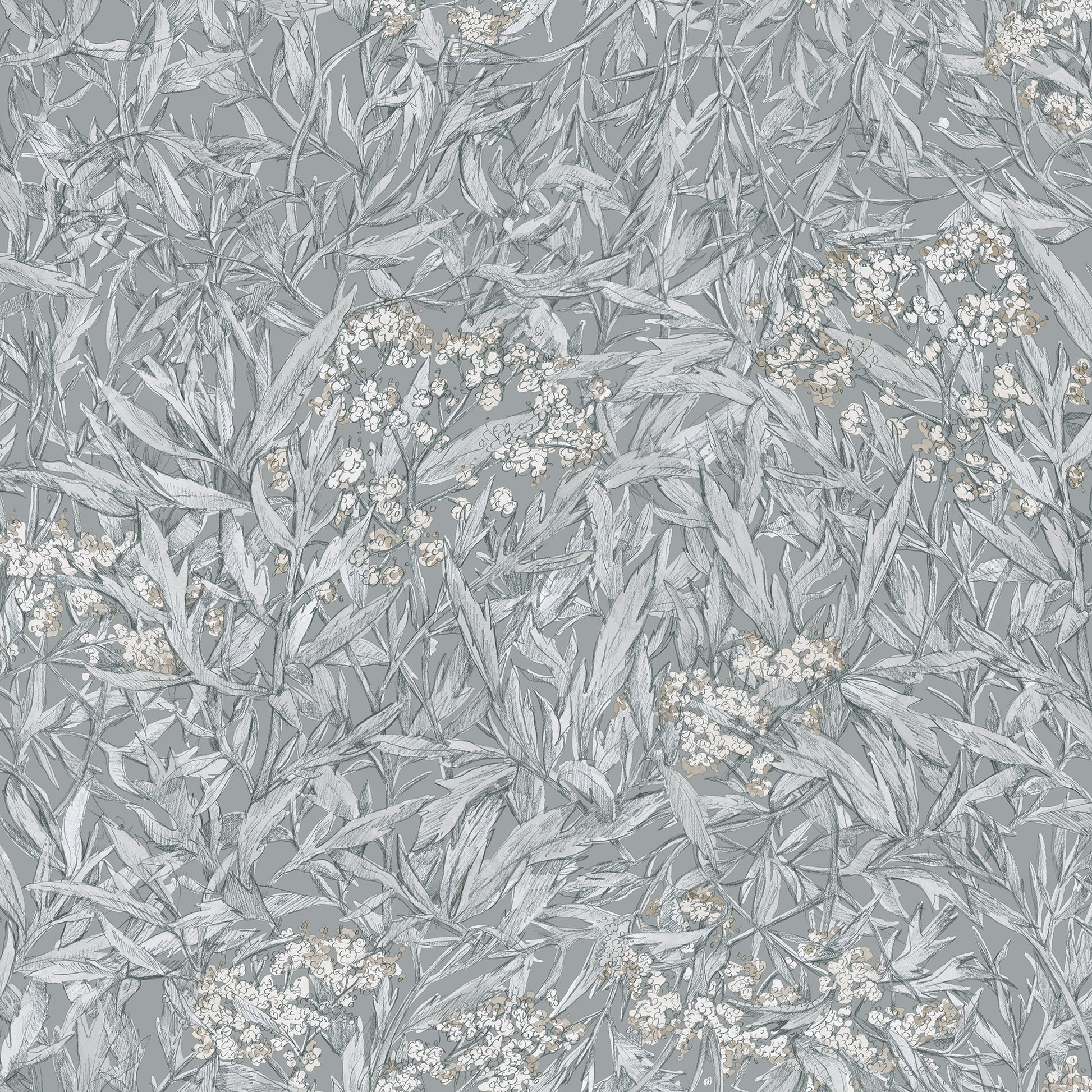 225-31 Malin mineral grey, Kolonin by Sandberg Wallpaper