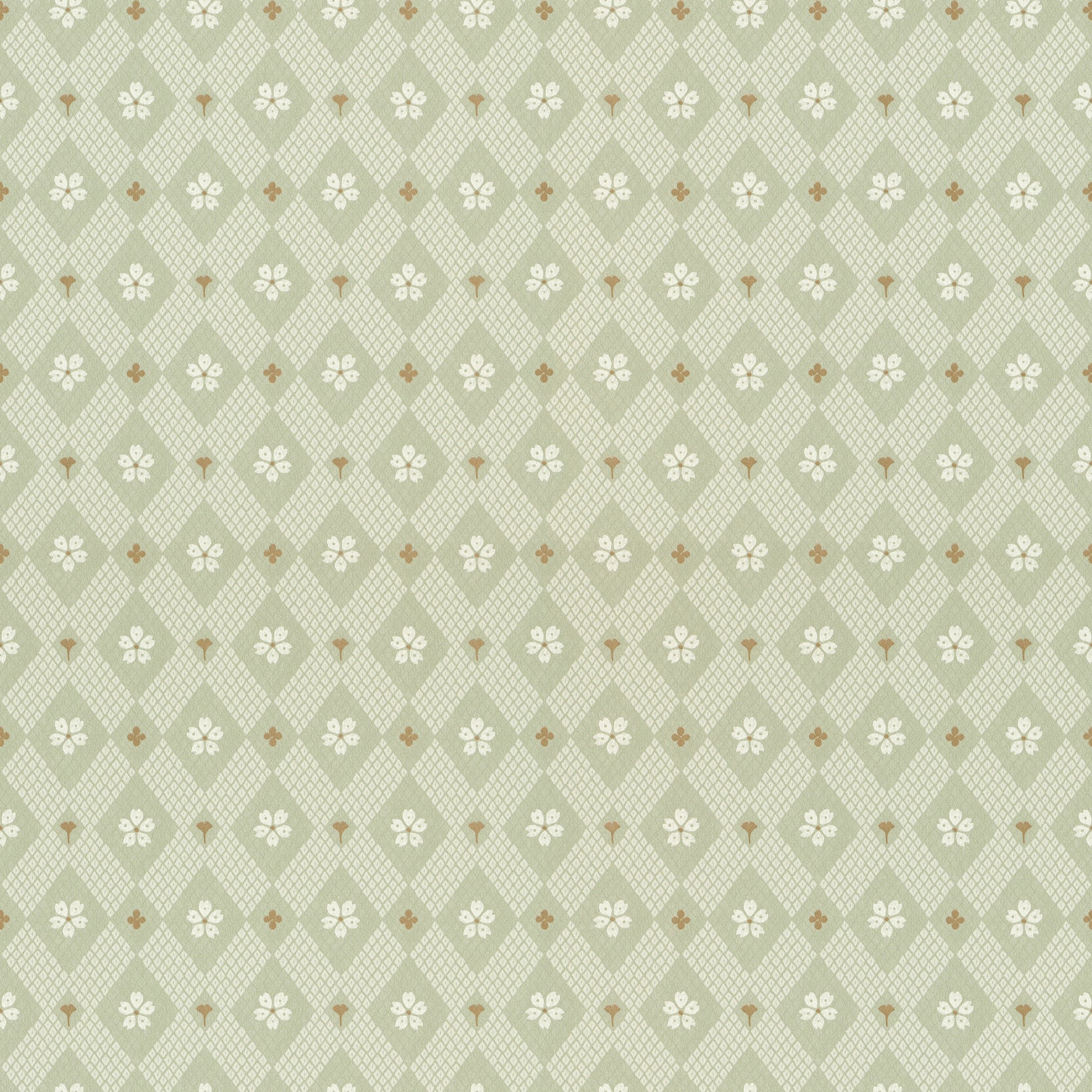 238-38 Kimono green, Nippon by Sandberg Wallpaper