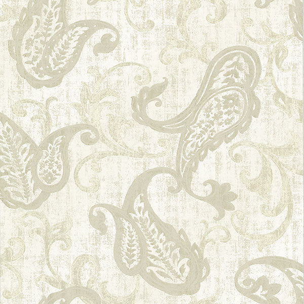 Acquire 2618-21309 Alhambra Darro Taupe Global Paisley Kenneth James Wallpaper